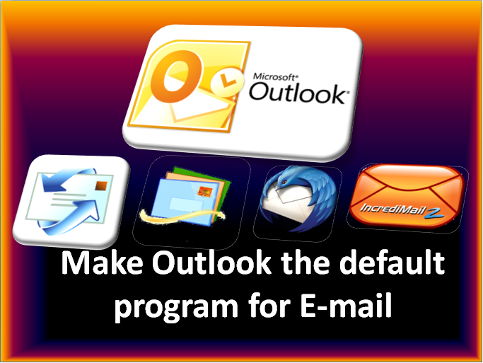 How to make Outlook the default program for E-mail  